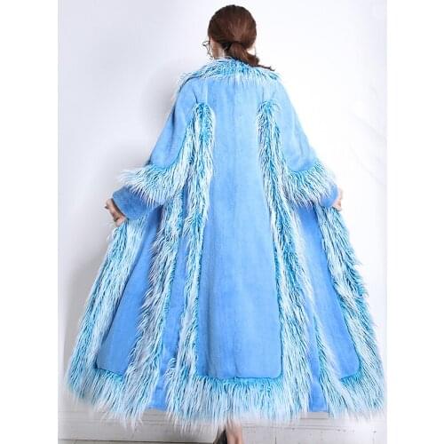 Autumn Winter Coat Women Clothes 2020 Vintage Warm Long Tops Faux Fox Fur Coat Female Jacket Plus Size Fourrure Femme ZT4775