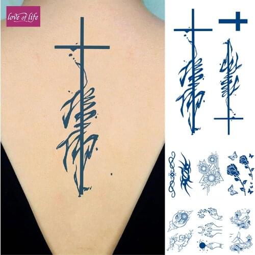 Semi-Permanent Temporary Tattoos,Half Arm Shoulder Neck Tattoo Sticker for Women Men, Realistic Long Lasting Temporary Tattoos