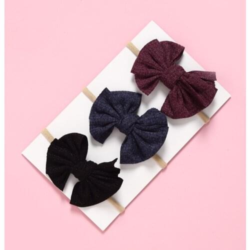 New Soft Cotton Knit Baby Heaband Cute Bow Nylon Elastic Haarband Baby Girl Headbands Baby Hair Accessories Newborn Hair Band