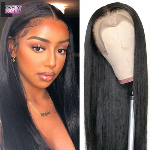Lovely Queen Straight Lace Front Human Hair Wigs For Women Remy Peruvian Lace Front Wig 13x6 Human Hair Lace Frontal Wigss Wigs