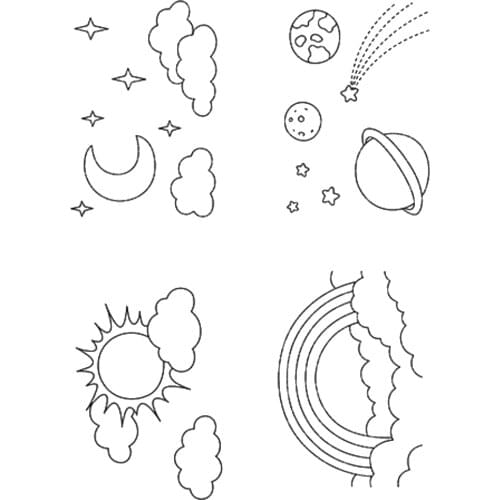 Cloud background Clear Silicone Stamp / seal for DIY Scrapbooking / Album Decorative Clear Stamp Sheets A098