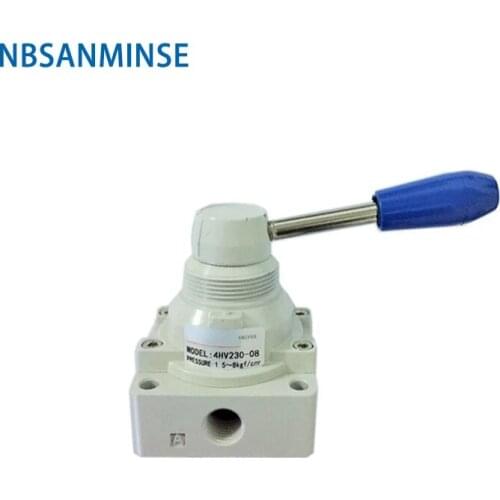 4 HV Hand Switching Valve Drawing Valve Air Valve 90 Working Angle G Thread 1/8 1/4 3/8 1/2 3/4 High Quality NBSANMINSE