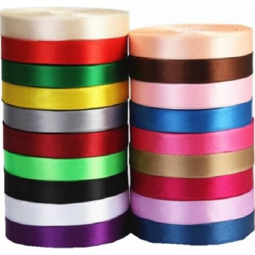 20mm (100 Yards/lot) Pretty Silk Satin Ribbon Wedding Party Decoration Invitation Card Gift Wrapping Scrapbooking Supplies tape