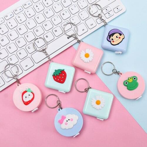 150cm/60" Cute Retchtable Tape Measures Kawaii Animal Roll Automatic Sewing Tape Measure Ruler Measuring Tape Keychain Household