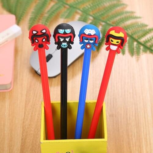 1pcs Cartoon Gel Pens 0.5mm Cute Pen Novelty Stationery Kawaii Gel Pens Student Black Writing Signing Pen Kawaii School Supplies