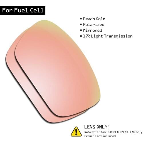 SmartVLT Polarized Sunglasses Replacement Lenses for Oakley Fuel Cell - Peach Gold