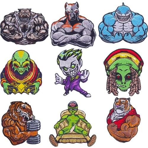 HIPPiE Patches For Clothing Embroidery Patch Sewing Iron on Jacket Patch Animal Embroidered Patches on Clothes Heat-Adhesive DIY