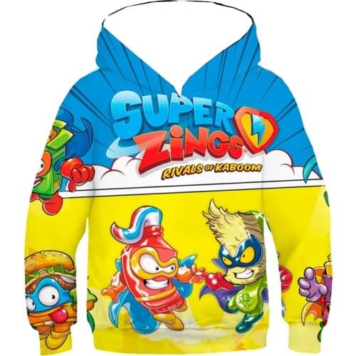 High Quality Hoodie Cartoon Sweaters Spring Tee Girl Baby Boys Clothes Kids Sweatshirt Superzing Hoody Children Casual Clothing