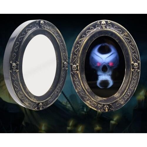 Halloween Decoration Magic Snow White Mirror Motion Activated Scary Mirror For Halloween House Home Witch Prop Horror Toys