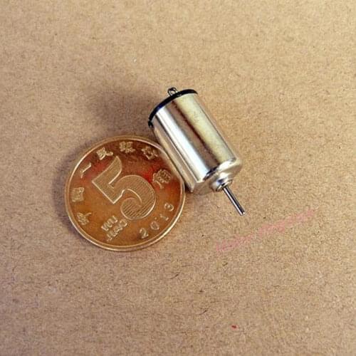 10mm*15mm DC 5V 28500RPM High Speed Strong Magnetic 3-Pole Tripolar Mini Coreless Motor 1mm Diameter Shaft Toy Model