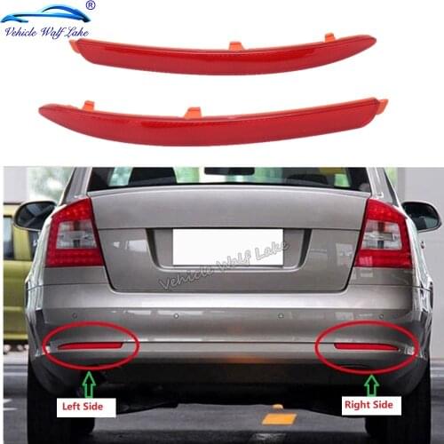 Rear Bumper Reflectors Lights For Skoda Octavia A5 A6 2009 2010 2011 2012 2013 2014 Warning Lamps Stop Lamps Brake Lights