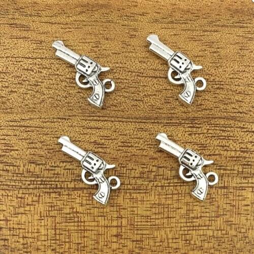10 charm pistols 21*12mm vintage Tibetan silver DIY making pendants, fashion pendant alloy