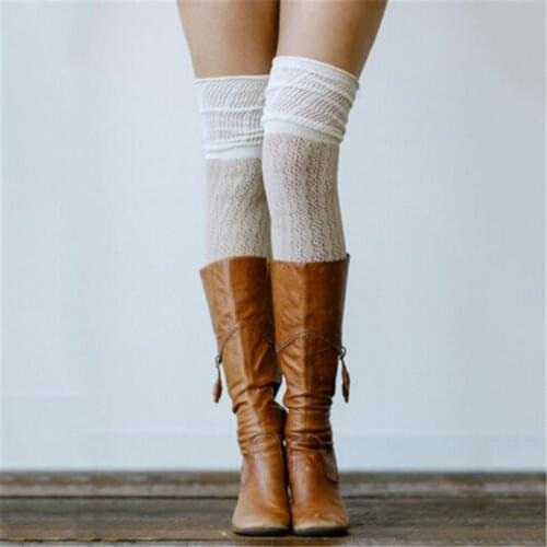 2018 Sexy Lace Stockings Women Thigh High Over Knee Socks Spring Summer Long Socks Fashion Girls Cotton Black Gray Lace Stocking