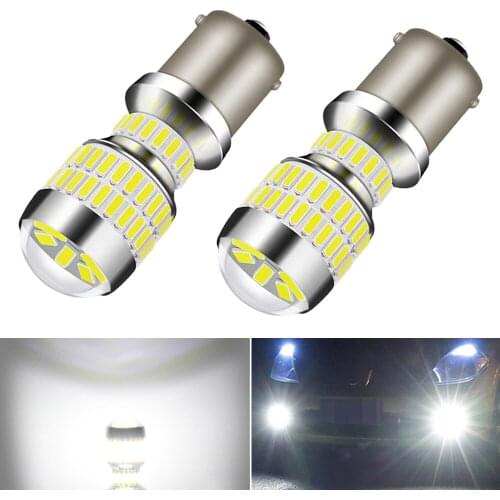 2x Super Bright 1156 BA15S P21W 7443 T20 1157 BAY15D LED Light For Lada Kalina Granta Vesta DRL LED Bulbs Reverse Brake Light