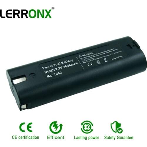 High Capacity 3000mAh 7.2V Ni-MH replacement rechargeable battery for Makita Power Tools 7000 7002 7033 191679-9 192532-2 3700D