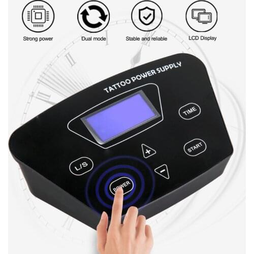 Biomaser P300 Tattoo Power Supply With Foot Pedal Switch LCD Digital Footswitch Makeup Tattoo Machine Tattoo Supplies