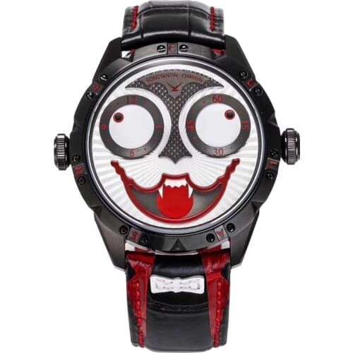 Black Vampire Watch Exclusive Original Brand Clown Watch Men Mechanical Watch Leather Luxury Designer Design Joker Watch 2020