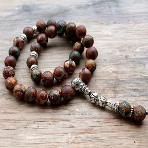 Handcrafted Islamic Prayer Beads (33 Beads) 10MM Stone Muslim Tasbih Allah Mohammed Rosary for women men