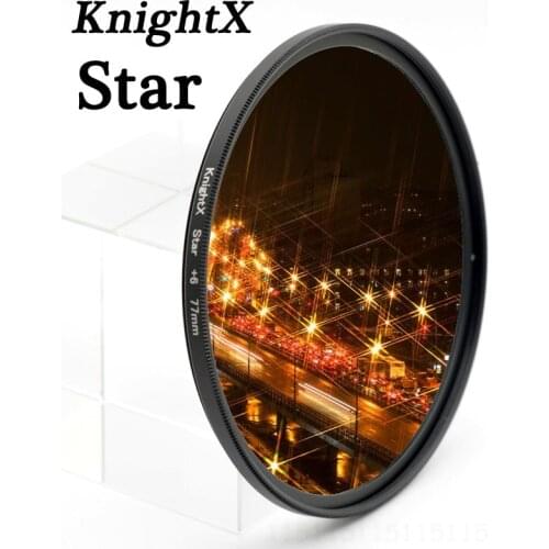 KnightX 52 58 67 72 77 mm Star Filter Point Line 58mm for Canon 18-55mm EOS Rebel T4i T3i T2i lens DSLR d3200 d5200 d5300 d3300