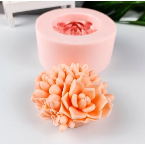 HC0295 PRZY Molds Silicone Succulent Pot Soap Succulent Plants Flower Mold Decoration Plant Molds Flowers Candle Moulds Bouquet
