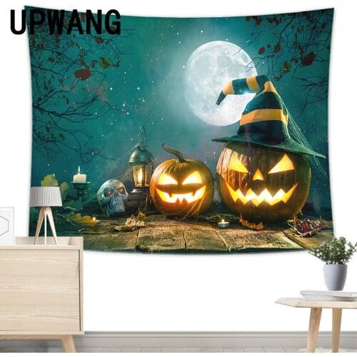 Pumpkin Tapestry Wall Hanging Sandy Beach Picnic Rug Camping Tent Sleeping Pad Home Decor Bedspread Sheet Wall Cloth