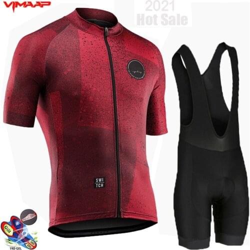 Cycling Jersey Set Mens Team Mountain Bicycle Bike Clothing 2021 Short Sleeve Suit Training Breathable Race Uniform Bib shorts