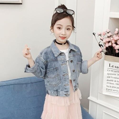 Girls Jackets Spring New Fashion Children Clothing New Korean Fashion Girls Jean Jacket