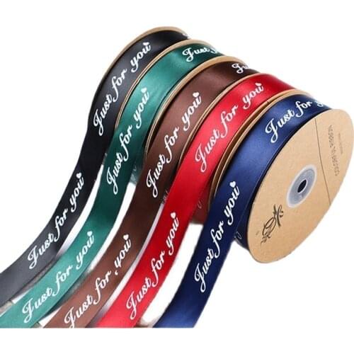 5 Yards 10 Yards Just For You Polyester Ribbon Wedding Party DIY Birthday Gift Crafts Flowers Tied Jewelry Polyester Ribbon