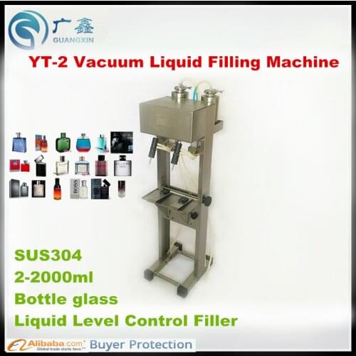 Freeshipping YT-2 vacuum filling machine for perfume filling ,vacuum level control filling machine for glass bottles