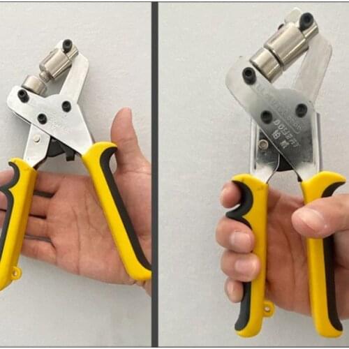 Mini Hand Press Grommet Puncher Plier Punching Machine Tool for Eyelet #4 (10.5mm) of the exhibition punching posters