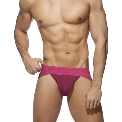 Gay Underwear Mens Bikini Sexy Jockstrap Men Low Wasit Cotton Thong Man Comfort Slip Male Lingerie Mens Thongs Free Ship BS3127