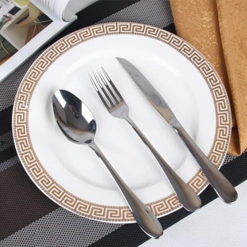 Quality dinnerware set stainless steel steak knife and fork spoon triangle set three-piece free shipping