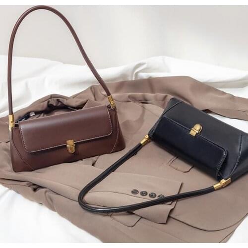 2021 New Luxury Womens Shoulder Bag Versatile Retro Baguette Bags for Girls Ladies Fashionable Underarm Bag Hand Bag Leather