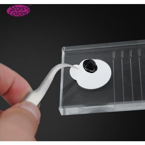 1000 pieces/lot Disposable Eyelash Glue Holder Pallet Paper 2.5cm Cilia Stickers Pads stand on eyelash jade stone tools