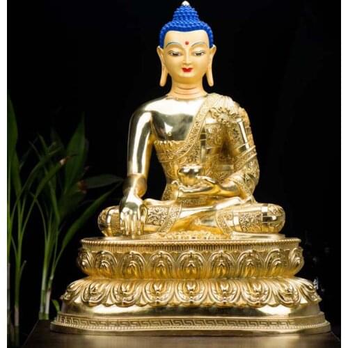 HUGE 48CM large High-grade Buddha statue Asia Buddhism Nepal Gilding Sakyamuni Amitabha Buddha statue bless Safety Health luck