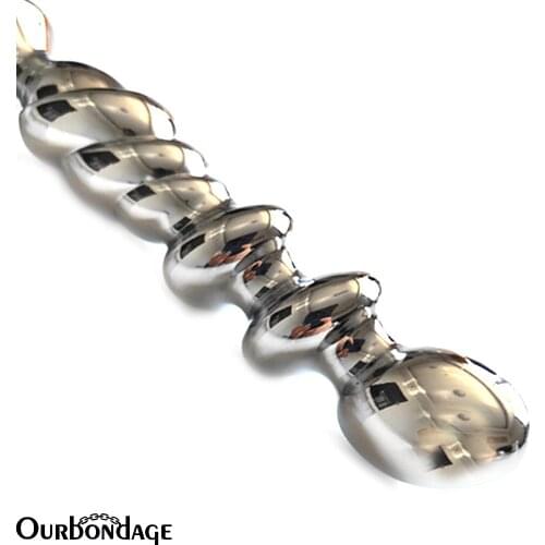 Ourbondage Spiral Shape Alloy Anal Plug Butt Plug For Men Women Prostate Massage Adult Sex Toys