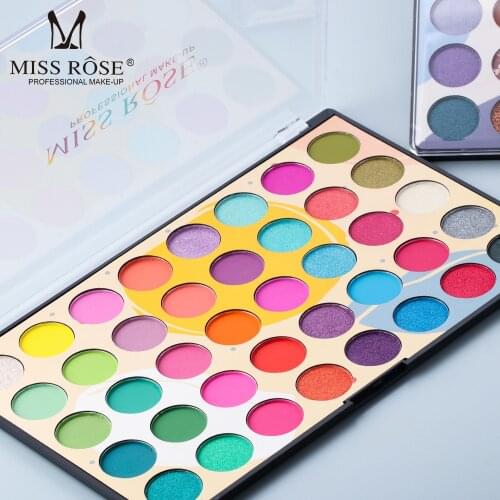 MISS ROSE earth color beginner nude makeup eyeshadow palette pearly matte gradient multi-color lasting and not easy to faint