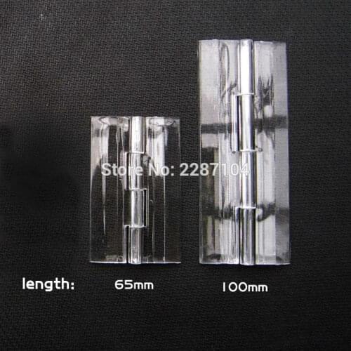 Clear Transparent Acrylic Plastic Display Furniture Cabinet Door Window Box Case Hinge Piano Plexiglass Hinge 65mm 100mm 150mm