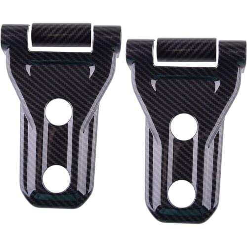2Pcs Hood Engine Hinge Cover Buckle Auto Car ABS Plastic Carbon Fiber Texture Black fit for Jeep Wrangler JL 2018 2019 2020