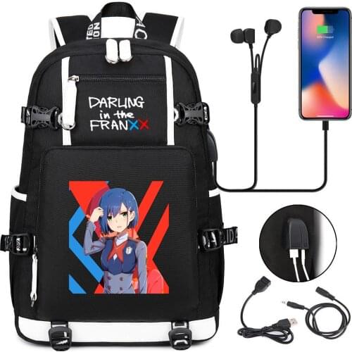 Schoolbag Anime Darling in the Franxx Zero Backpack Laptop Travel Bag Bookbags for Students Adult School Bags Casual Mochilas