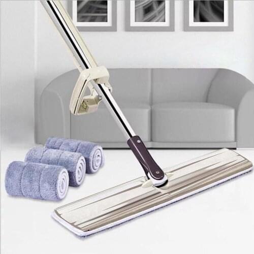 Mops Floor Pads Cleaning Dust Flat Mop Hands-Free Washable Mop Automatically Squeezes Water Home Cleaning Tool Lazy