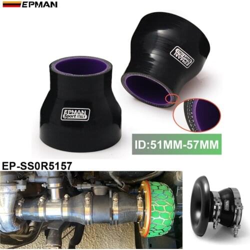 2"-2.24" Silicone Straight Reducer Hose Silicon Turbo Black (51mm-57mm) For BMW MINI Cooper S R53 KIT 2001- EP-SS0R5157