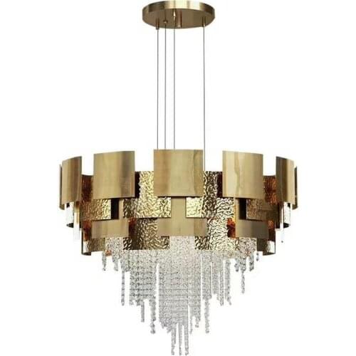 Modern crystal chandelier personality creative living room lamp hotel lobby designer light luxury bedroom restaurant home lamp