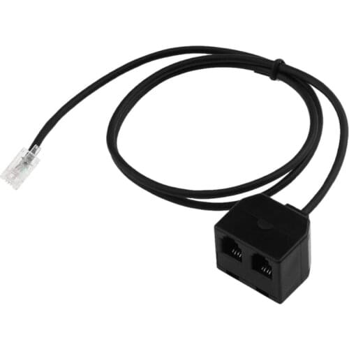 RJ9 4P4C One Male to Two Females, 1 Male and 2 Female Y-Line Telephone Headsets or Mobile Phone Training Machine Lines