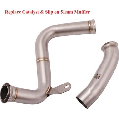 For KTM 125 250 390 DUKE RC390 2017 2018 2019 Motorcycle Exhaust Connector Tube Mid Middle Link Pipe Slip on Exhaust System