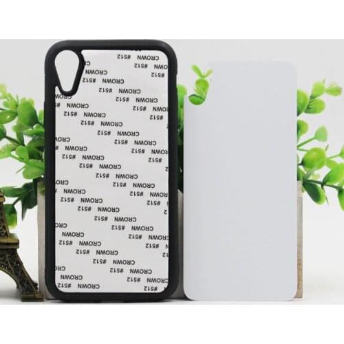 Wtsfwf DIY 2D Sublimation rubber TPU+PC Blank Case for iphone xr with Aluminum Inserts and glue 10pcs/lot