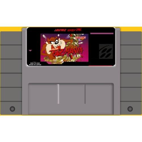 TAZ MANIA 16 bit Big Gray Game Card For USA NTSC Game Player