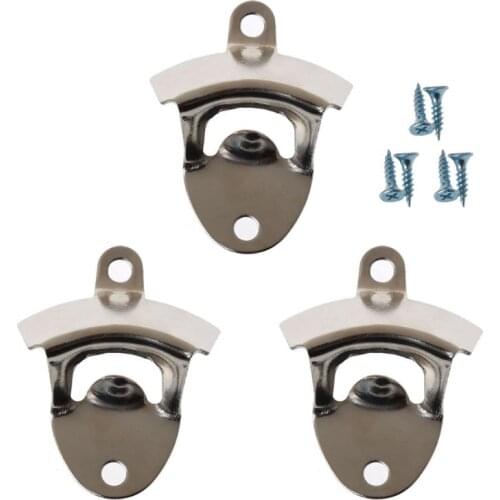 3Pc Vintage Bottle Opener Wall Mounted Wine Beer Opener Tool Bar Drinking Opener New 2020