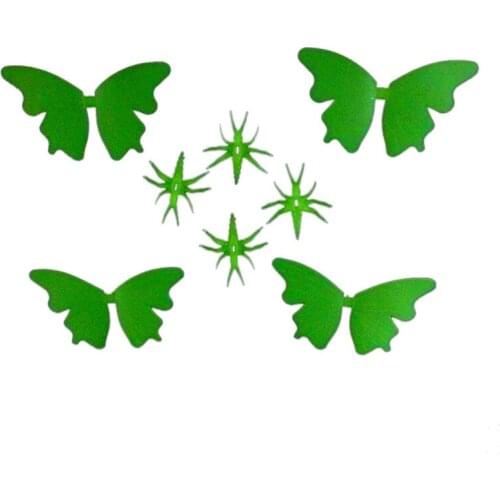 4pcs/Set Butterfly luminous Fluorescent stickers home decor wall stickers 3D stereoscopic fluorescence emission