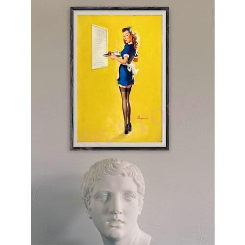 430 Vintage Beautiful Pin-up Girl Classic Picture Custom Silk Poster Home Deco Wall Art Christmas Gift